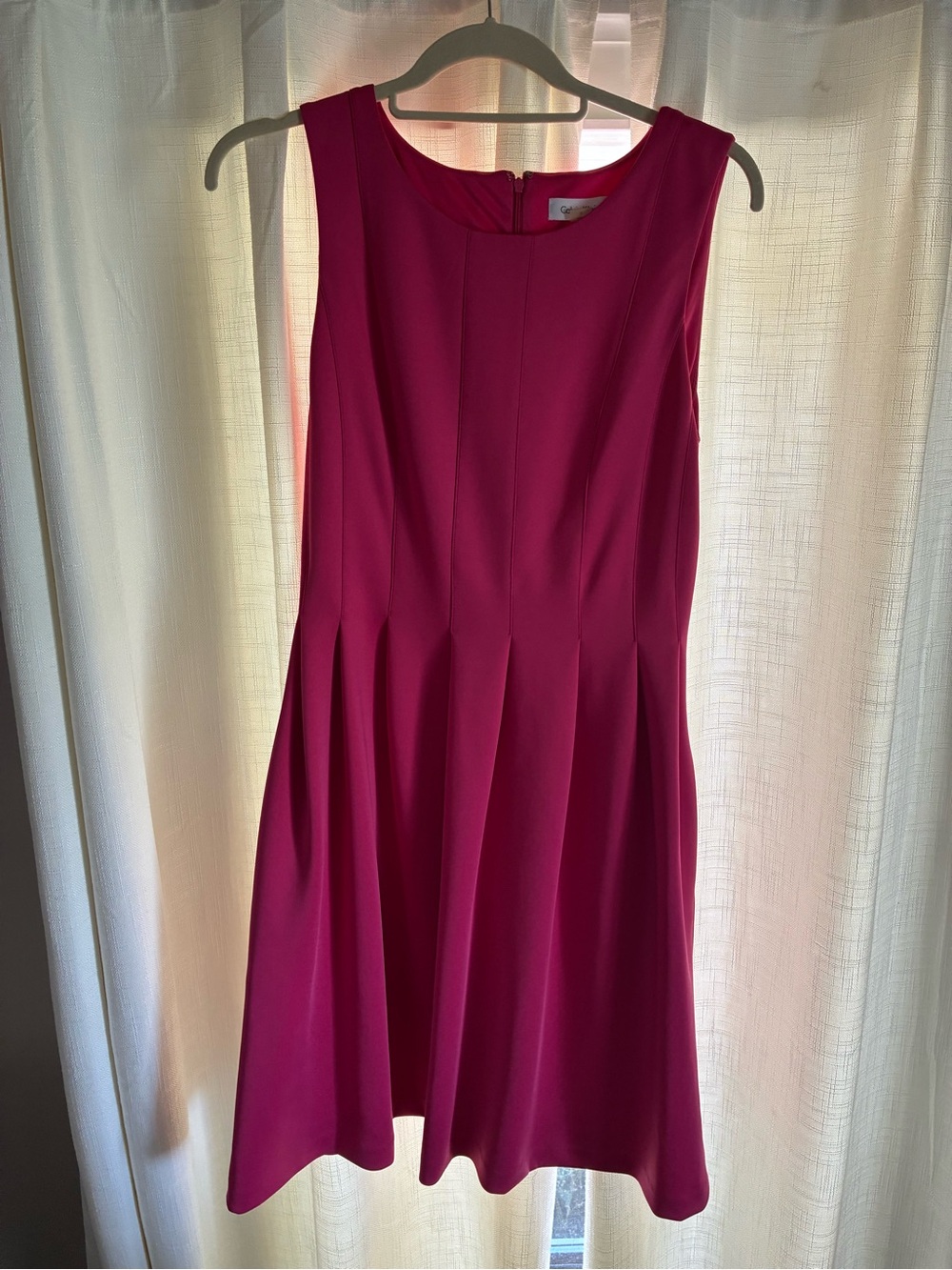 Calvin Klein Sleeveless Fuchsia-Pink Fit & Flare Dress